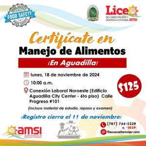 Manejo de Alimentos - Aguadilla