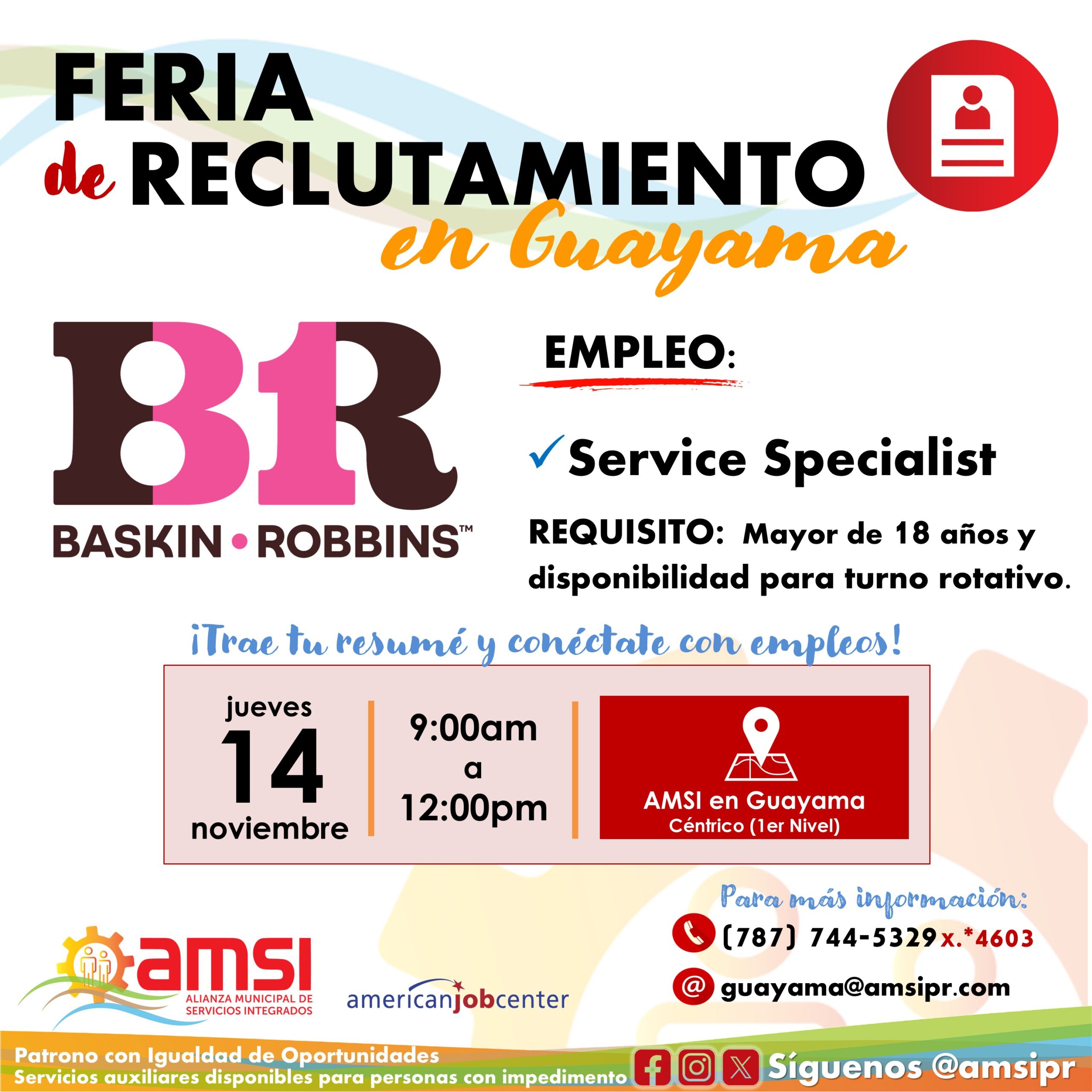 Feria de Reclutamiento - Baskin Robbins